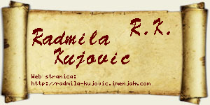 Radmila Kujović vizit kartica